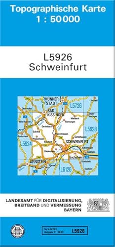 TK50 L5926 Schweinfurt: Topographische Karte 1:50000 (TK50 Topographische Karte 1:50000 Bayern)